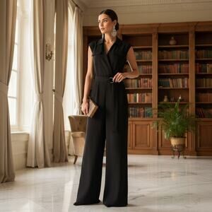 DKNY Black Jumpsuit Size 16 Tall, NWT – Side Zip Closure